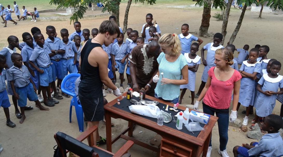 Healthcare outreach workshop in Ghana